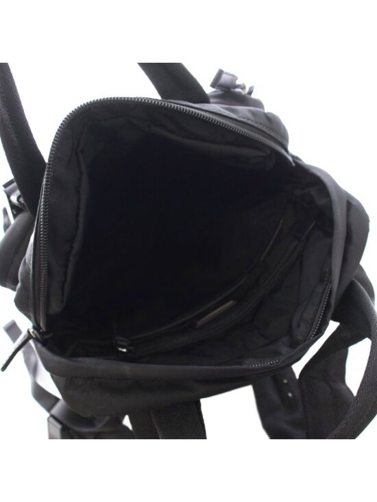 Prada Nylon Backpack Triangular Plate Black an main image 6